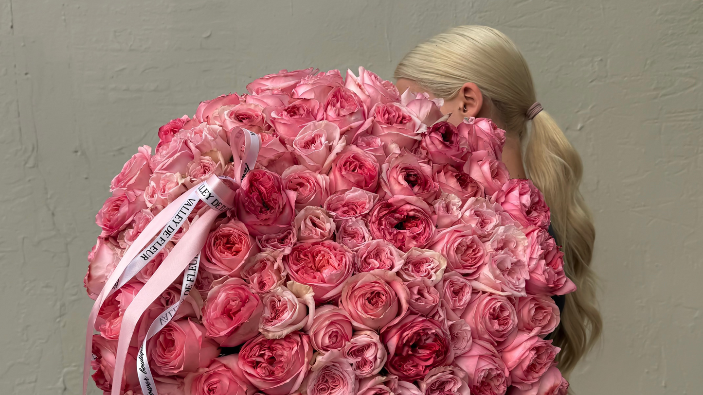 #31 Pink Lover – Садовая роза мечты на 100 стеблей