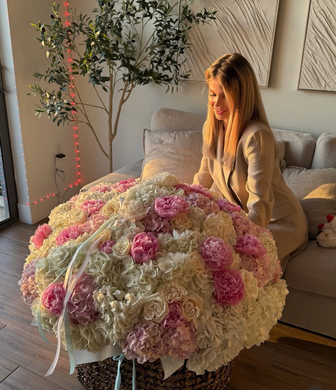 #36 XXL Blooming Elegance – Hydrangeas, Peonies & Roses (XXL Basket)