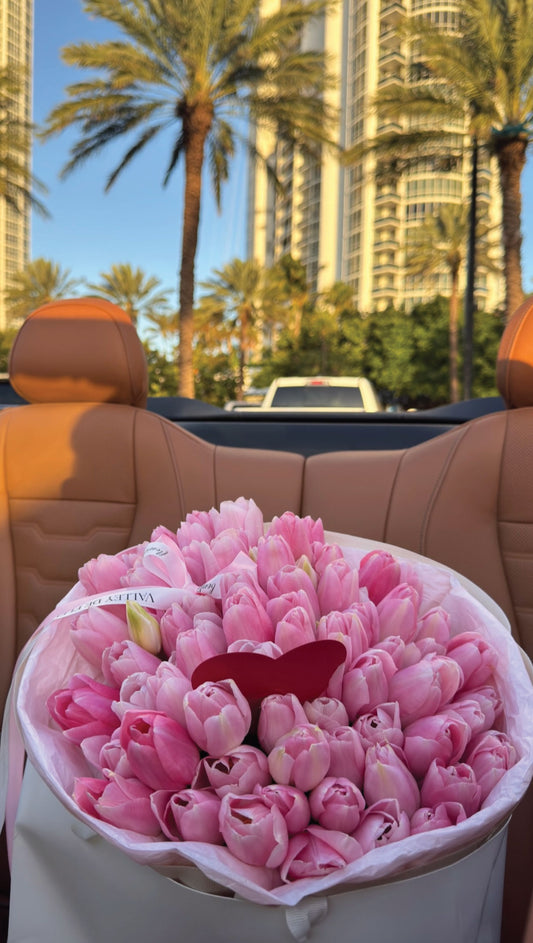 Light pink tulips signature bouquet