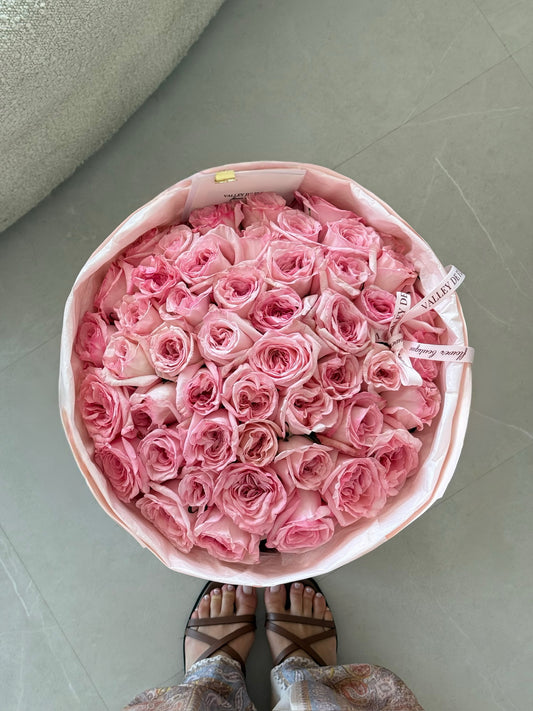 Pink roses 50 stems Pink O’Hara bouquet
